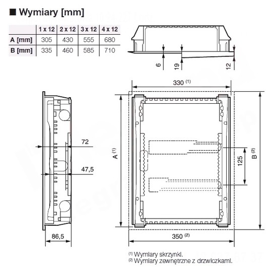 Legrand rozdzielnica modułowa 1x12 podtynkowa RWN -zdjęcie numer 18