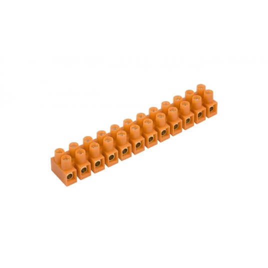 Listwa zaciskowa gwintowa 12-torowa 10mm2 pomarańc -zdjęcie numer 1