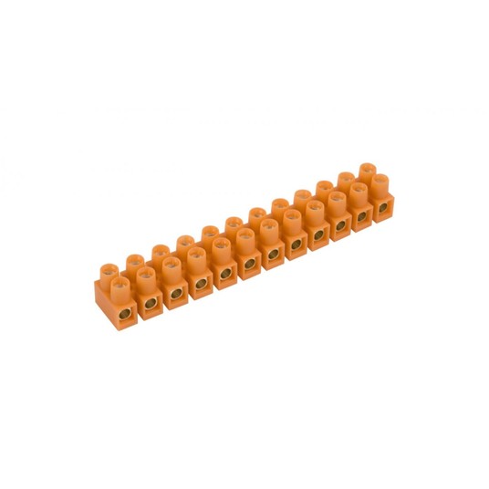 Listwa zaciskowa gwintowa 12-torowa 16mm2 pomarańc -zdjęcie numer 1