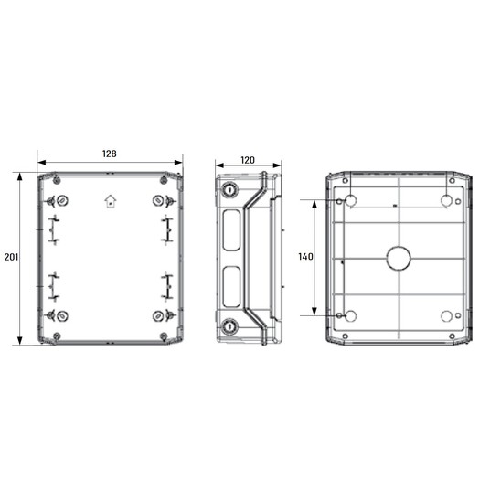 NOAR PHS 4T 1x4 mod rozdzielnica n/t IP65 1000V DC -zdjęcie numer 3