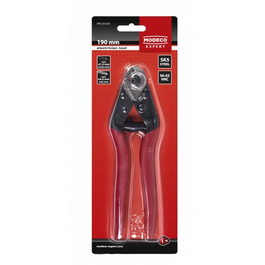 Obcinak do drutu i liny stalowej 190mm CRV MN-26-0 -zdjęcie numer 3