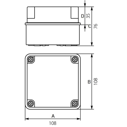 Obudowa hermetyczna 108x108x76 IP65 OH-1B.1 29.15 -zdjęcie numer 6