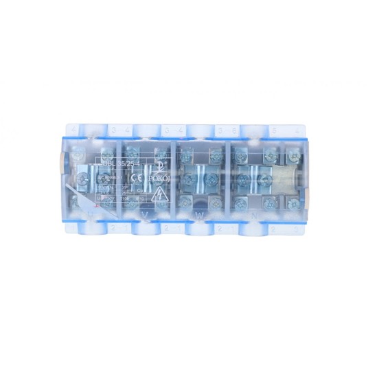 Odgałęźnik instalacyjny 4P 4x35mm2/10x25mm2 niebie -zdjęcie numer 1
