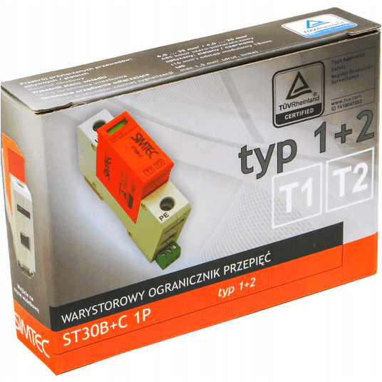 Ogranicznik przepięć B+C 1P 30kA 275V SIMTEC ST30B -zdjęcie numer 2
