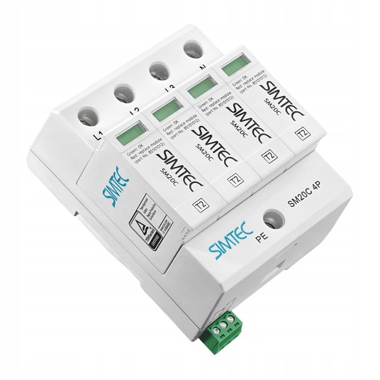 Ogranicznik przepięć C 4P 20kA SIMTEC SM20C/4-275 -zdjęcie numer 1