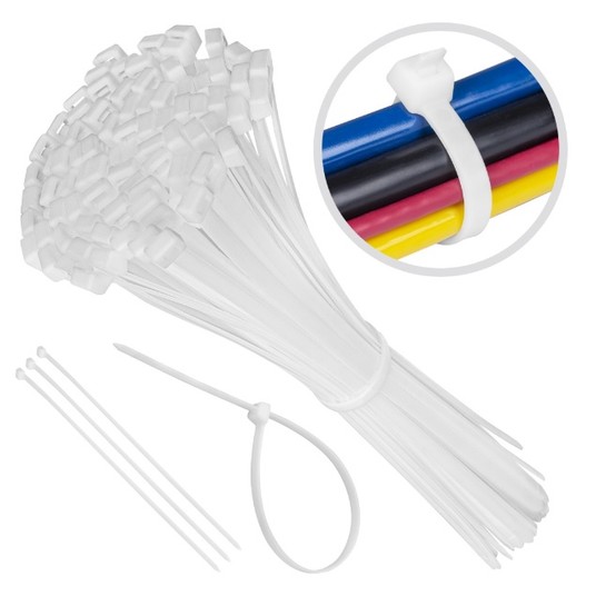 Opaska kablowa 250/4,8 biała / 100 szt. A.40.48250 -zdjęcie numer 2