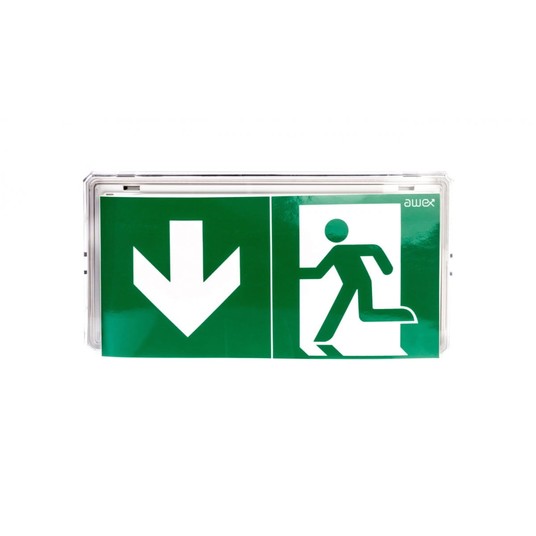 Oprawa awaryjna EXIT LED 1W 130lm 1h dwuzadaniowa -zdjęcie numer 1