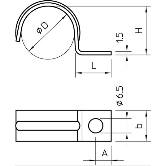 Uchwyt metalowy do kabli 20mm 1015 20 G 1009230 /1 -zdjęcie numer 3