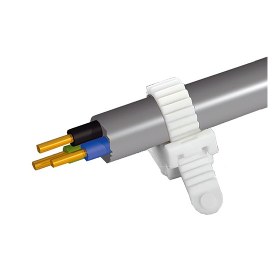 Uchwyt paskowy 21mm 60mm UP-50 biały 12.3 /10szt./ -zdjęcie numer 3
