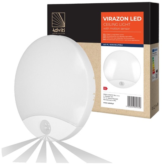 Virazon LED 15W plafon z czujnikiem ruchu 1050lm I -zdjęcie numer 1