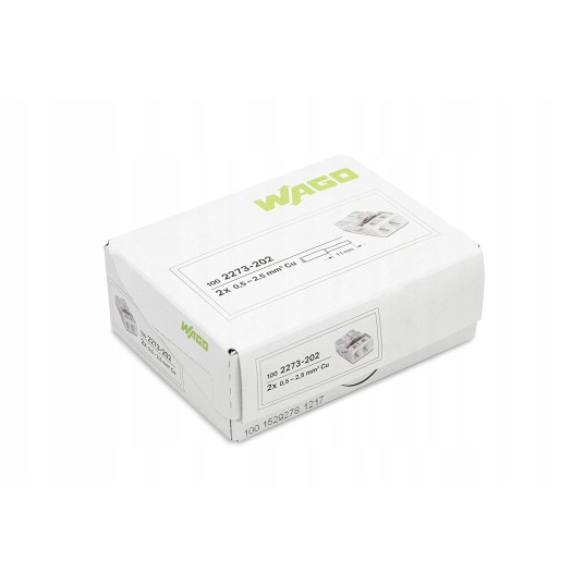 WAGO szybkozłączka 2x 0,5-2,5mm2 2273-202 /100szt. -zdjęcie numer 1