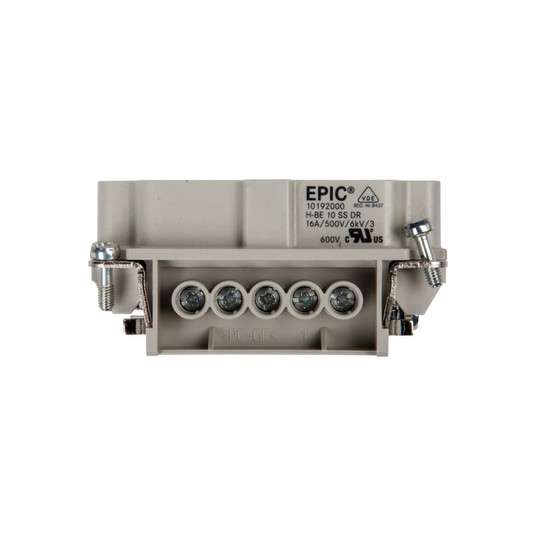 Wkład złącza 10P+PE męski 16A 500V EPIC H-BE 10 SS -zdjęcie numer 1