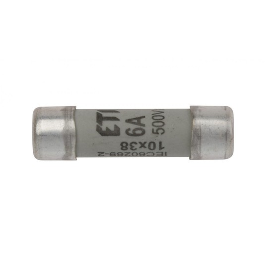 Wkładka bezpiecznikowa cylindryczna 10x38mm 6A gG -zdjęcie numer 1
