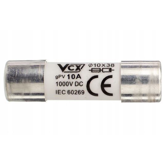 Wkładka bezpiecznikowa gPV 10x38 1000V DC 10A -zdjęcie numer 1