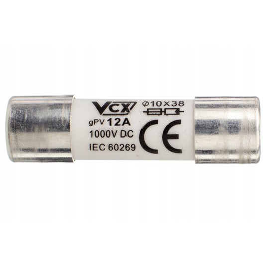 Wkładka bezpiecznikowa gPV 10x38 12A DC -zdjęcie numer 1