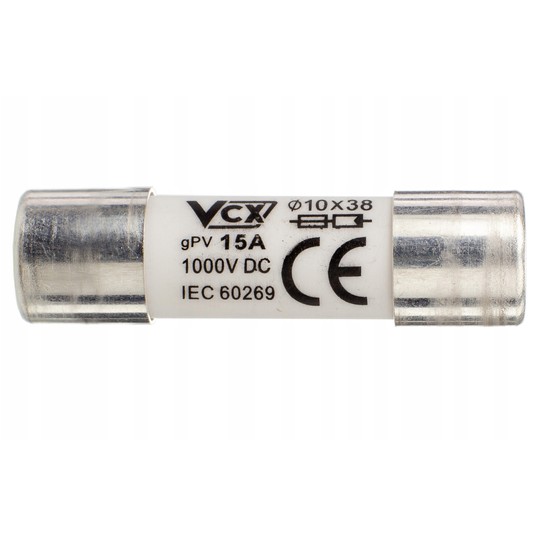 Wkładka bezpiecznikowa gPV 10x38 15A DC -zdjęcie numer 1