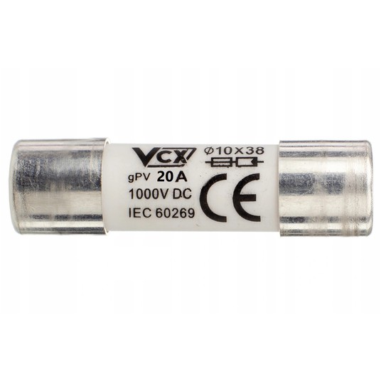 Wkładka bezpiecznikowa gPV 10x38 20A DC -zdjęcie numer 1