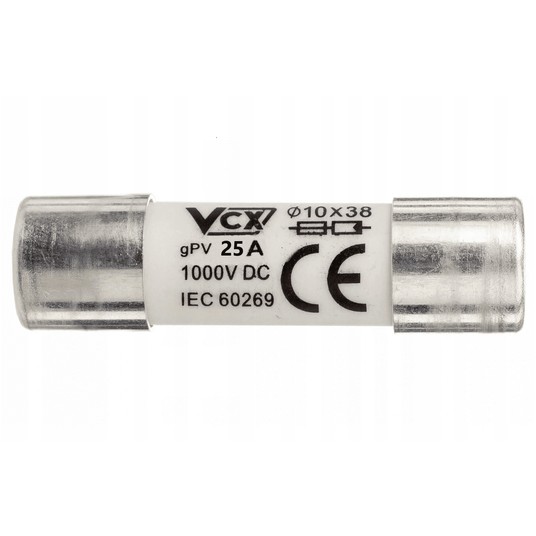 Wkładka bezpiecznikowa gPV 10x38 25A DC -zdjęcie numer 2