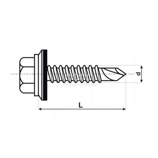 Wkręt do mocowania el. metalowych 4,8x25 /250szt./ -zdjęcie numer 5