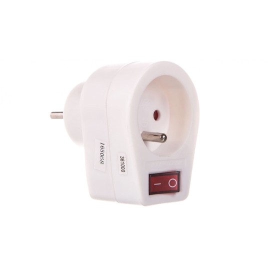 Wtyczka-gniazdo z wyłącznikiem 10/16A 250V 2P+Z bi -zdjęcie numer 1