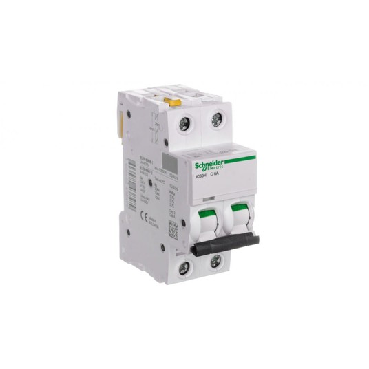 Wyłącznik nadprądowy 2P C 6A 10kA AC iC60H-C6-2 A9 -zdjęcie numer 1