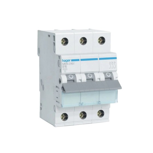 Wyłącznik nadprądowy 3P B 16A 6kA AC MBN316E -zdjęcie numer 2