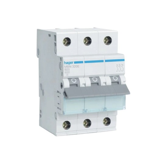 Wyłącznik nadprądowy 3P B 20A 6kA AC MBN320E -zdjęcie numer 1
