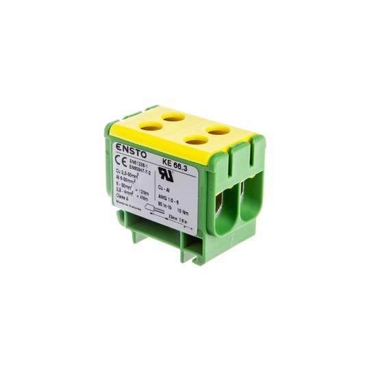Zacisk rozdzielczy żółto/zielony Al/Cu 6-50mm2 KE- -zdjęcie numer 1