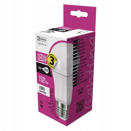 Żarówka LED 14W E27 A60 1521lm 4100K CL -zdjęcie numer 3
