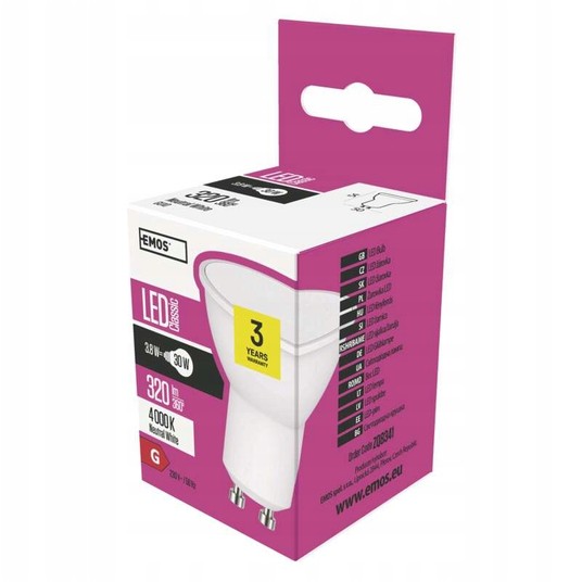 Żarówka LED 3,8W GU10 230V 320lm 4000K -zdjęcie numer 1