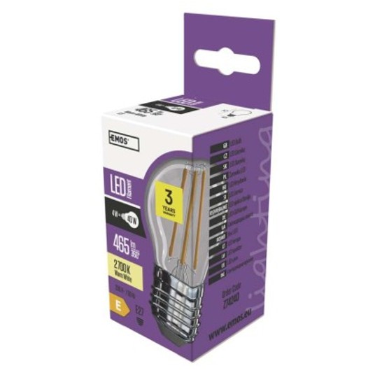 Żarówka LED 4W E27 G45 420lm 3000K GLOB -zdjęcie numer 3