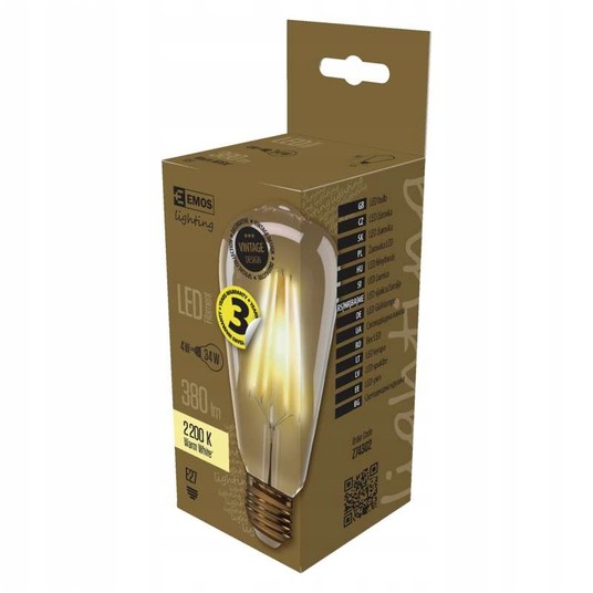 Żarówka LED 4W E27 ST64 380lm 2200K VIN -zdjęcie numer 4