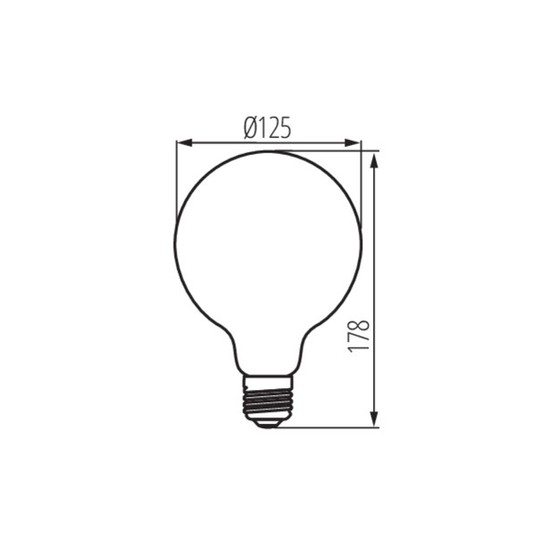 Żarówka LED E27 5W XLED G125 5W-SW 290l -zdjęcie numer 5