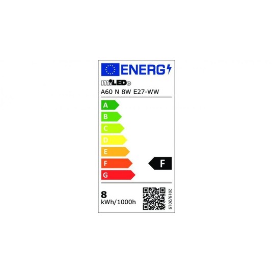 Żarówka LED E27 A60 N 8W E27-WW 810lm 3000K barwa -zdjęcie numer 1