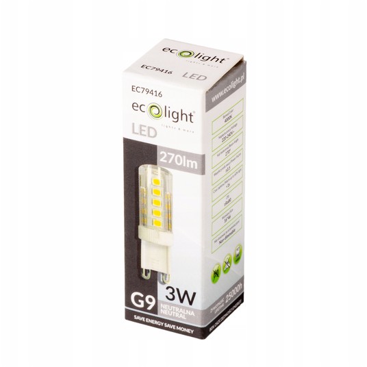 Żarówka LED G9 3W 4000K 270lm -zdjęcie numer 6
