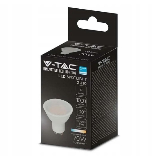 Żarówka LED V-TAC 10W GU10 100st 6500K 1000lm -zdjęcie numer 3