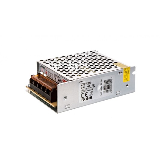 Zasilacz LED siatkowy 12V DC 60W ZSL-60-12 LDX1000 -zdjęcie numer 1