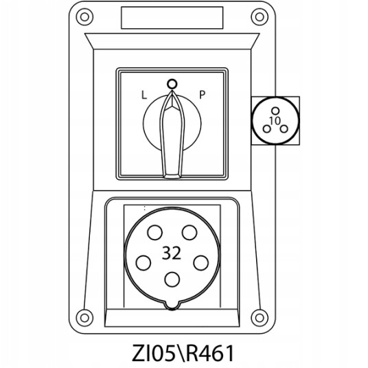 Zestaw instalacyjny z gniazdem 32A 5P+2P+Z (L-0-P) -zdjęcie numer 3