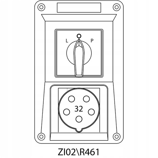 Zestaw instalacyjny z gniazdem 32A 5P (L-0-P) czer -zdjęcie numer 6