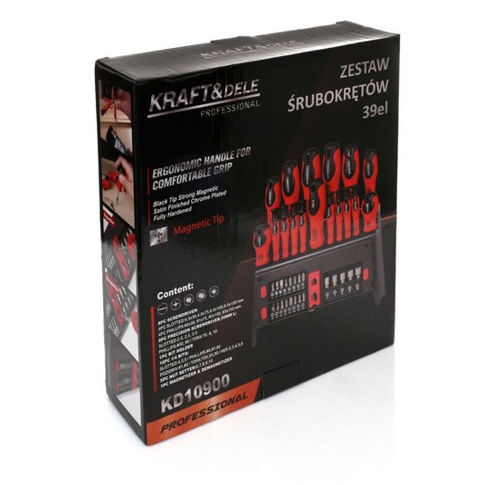 Zestaw śrubokrętów i bitów 39el. KD10900 -zdjęcie numer 6