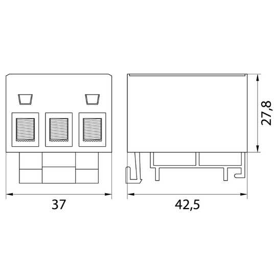 Złączka przelotowa WLZ35/3x16/n, niebieska -zdjęcie numer 2