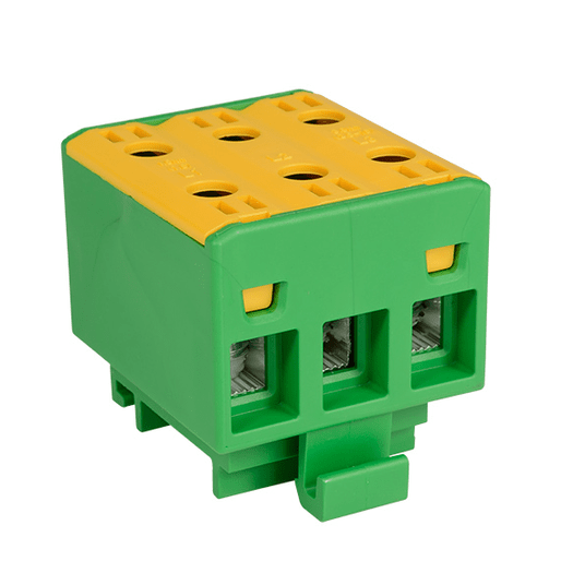 Złączka przelotowa WLZ35/3x16/z, żółto-zielona -zdjęcie numer 1