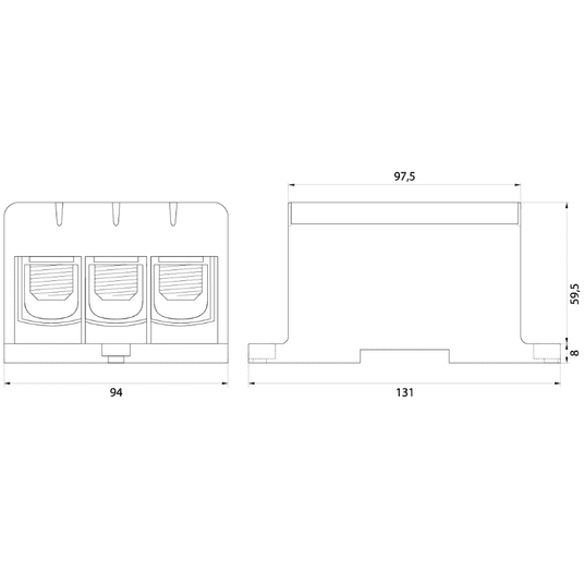 Złączka przelotowa WLZ35/3x240/n, niebieska -zdjęcie numer 2