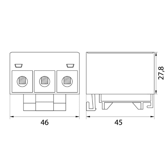 Złączka przelotowa WLZ35/3x35/s, szara -zdjęcie numer 2