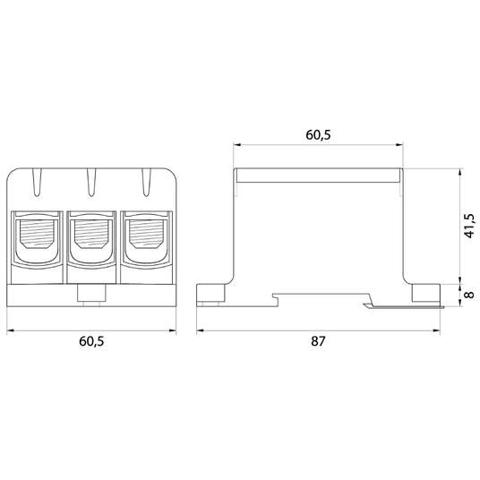Złączka przelotowa WLZ35/3x95/n, niebieska -zdjęcie numer 2