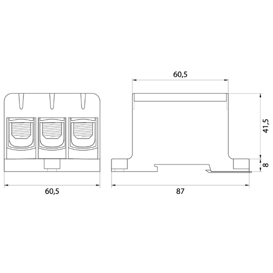 Złączka przelotowa WLZ35/3x95/s, szara -zdjęcie numer 2