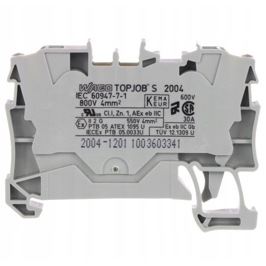 Złączka szynowa 2-przewodowa 4mm2 szara /50szt./ -zdjęcie numer 2