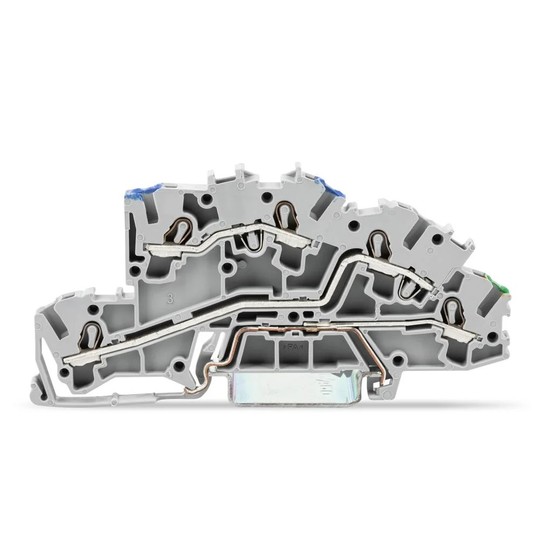 Złączka szynowa 3-pietrowa 4mm2 N/L/PE szara /50sz -zdjęcie numer 1