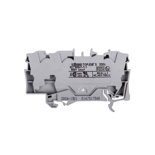 Złączka szynowa 3-przewodowa 4mm2 szara /50szt./ -zdjęcie numer 1