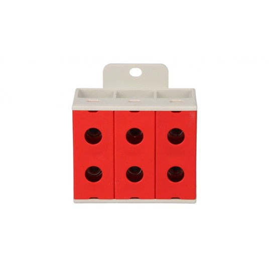 Złączka szynowa 3-torowa 35mm2 czerwona ZGX-3x35 c -zdjęcie numer 1